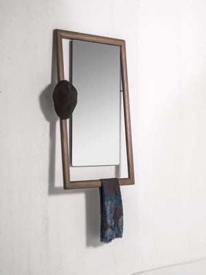 Specchio in legno realizzato a mano personalizzabile artigianato italiano neeDesign