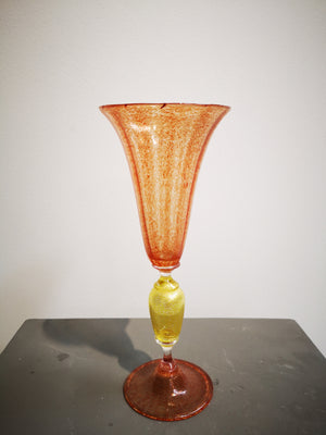Calice artistico veneziano in vetro di Murano realizzato a mano personalizzabile artigianato italiano neeDesign