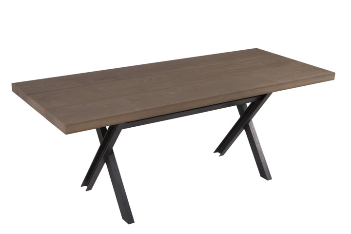 Tavolo in legno e metallo personalizzabile realizzato a mano artigianato italiano neeDesign