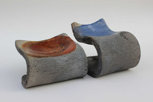 Portaoggetti in ceramica raku realizzato a mano personalizzabile artigianato ticinese neeDesign