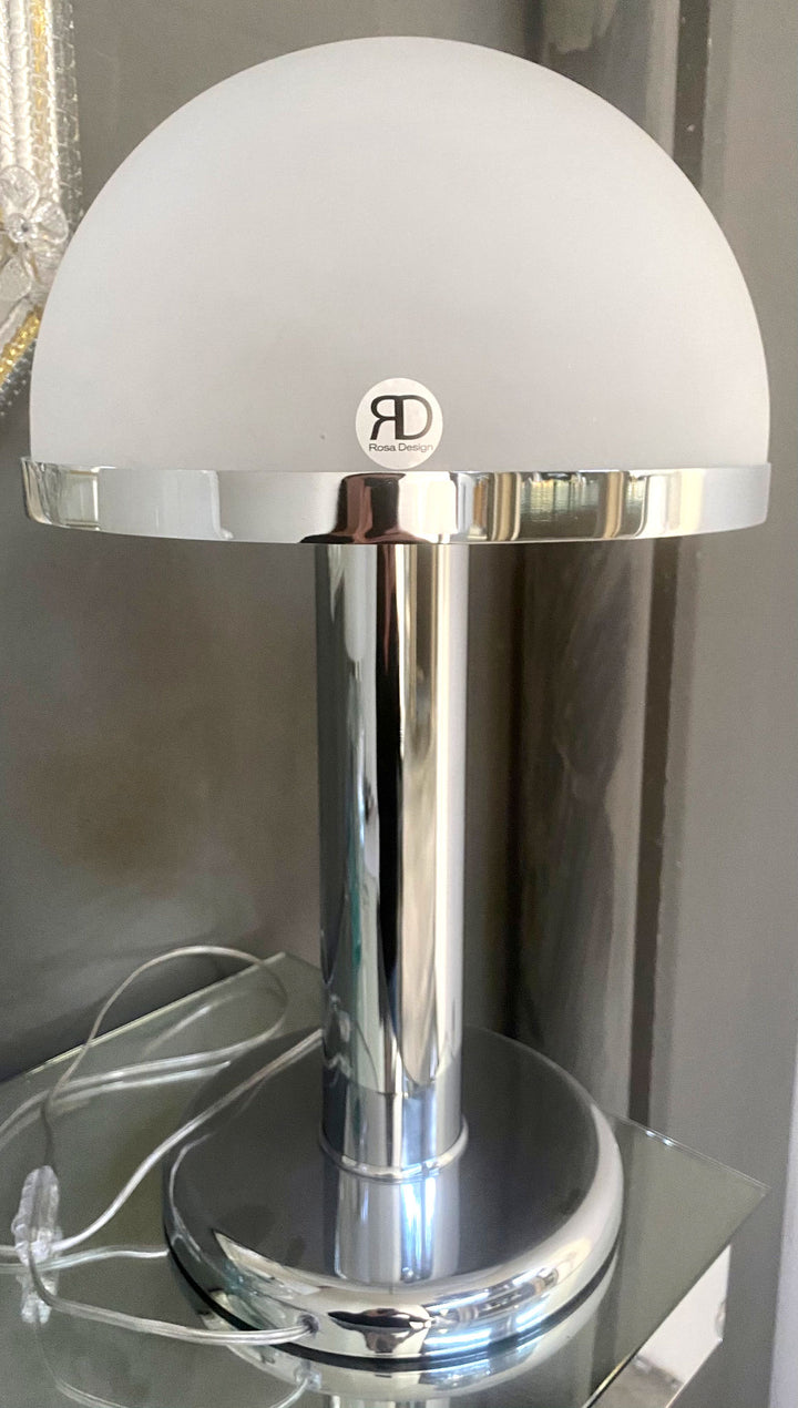 Lampada da tavolo in vetro di Murano e metallo realizzata a mano personalizzabile artigianato italiano neeDesign