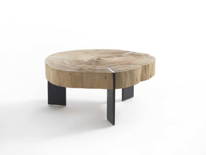 Tavolino in legno massello e metallo personalizzabile realizzato a mano artigianato italiano neeDesign