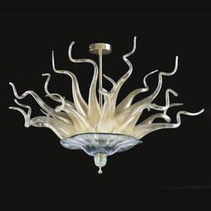 Lampadario artistico veneziano in vetro di Murano realizzato a mano personalizzabile artigianato italiano neeDesign