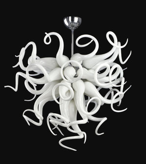Lampadario artistico veneziano in vetro di Murano realizzato a mano personalizzabile artigianato italiano neeDesign