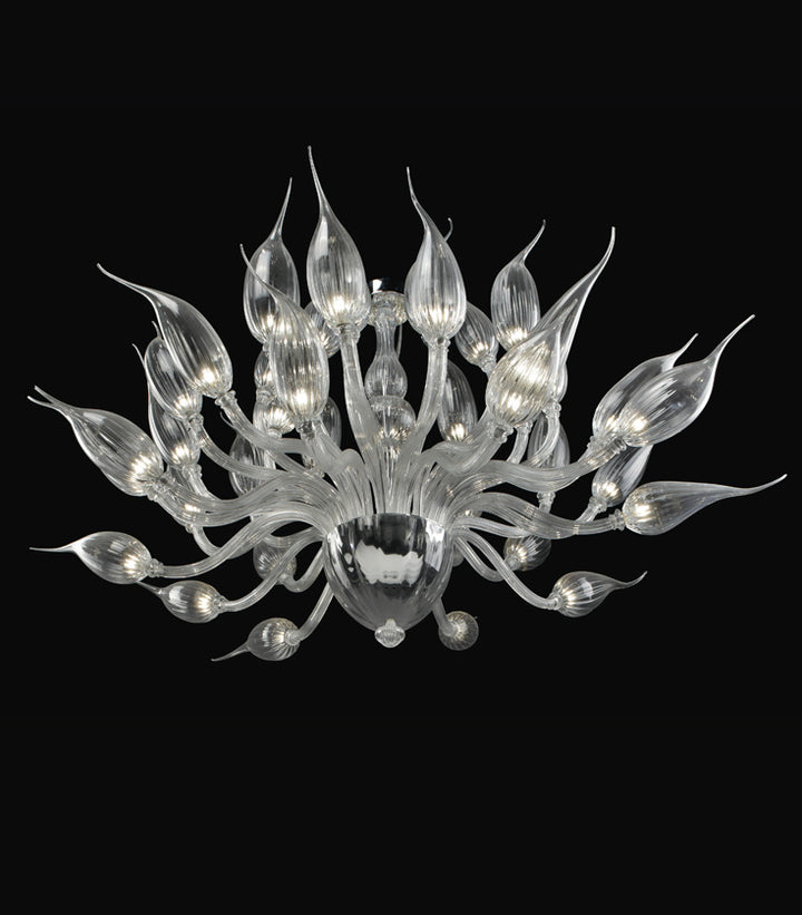 Lampadario artistico veneziano in vetro di Murano realizzato a mano personalizzabile artigianato italiano neeDesign