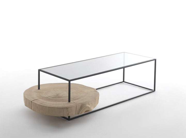 Tavolino in legno vetro e metallo personalizzabile realizzato a mano artigianato italiano neeDesign