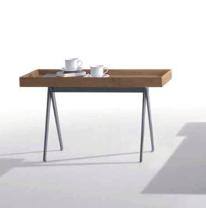 Consolle in legno e metallo realizzata a mano personalizzabile artigianato italiano neeDesign